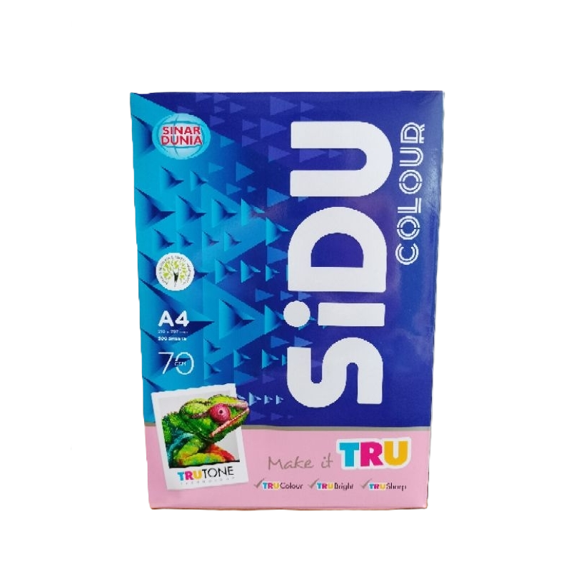 SIDU HVS A4 70 GSM PINK/RIM